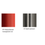 Pedrali Kuadra 1271 Stuhl-RT-Polycarbonat transparent rot-ST-Stahl satiniert