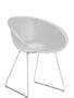 Pedrali Gliss 930 Lederstuhl-F07-Kernleder Weiss