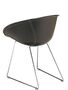 Pedrali Gliss 930 Lederstuhl-F05-Kernleder Schwarz