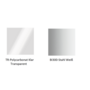 Pedrali L001ST/BA Stehleuchte-TR-Polycarbonat Klar Transparent / BI300-Stahl Weiß