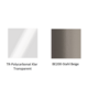 Pedrali L001ST/BA Stehleuchte-TR-Polycarbonat Klar Transparent / BE200-Stahl Beige