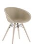 Pedrali Gliss 904/F Lederstuhl-FR-Eschenholz Eiche / F09-Kernleder Beige