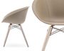 Pedrali Gliss 904/F Lederstuhl-FR-Eschenholz Eiche / F09-Kernleder Beige