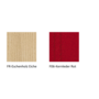 Pedrali Gliss 904/F Lederstuhl-FR-Eschenholz Eiche / F06-Kernleder Rot