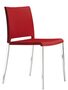 Pedrali Mya 710 Lederstuhl-PRO-Leder Rot,LU-Aluminium poliert