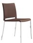 Pedrali Mya 710 Lederstuhl-PGN-Leder Braun,LU-Aluminium poliert