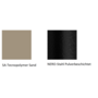 Pedrali Kuadra XL 2403 Stuhl-SA-Tecnopolymer Sand,NERO-Stahl Pulverbeschichtet
