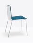 Pedrali Noa Stuhl mit schwarzer Struktur-BI-Polycarbonat Weiss