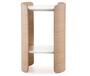 Pedrali Parenthesis Couchtisch-Ø42.5 cm, H:64 cm-RS-Eichenholz Eiche-CFP_BI-Kompaktplatte Weiss