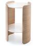 Pedrali Parenthesis Couchtisch-Ø42.5 cm, H:64 cm-RS-Eichenholz Eiche-CFP_BI-Kompaktplatte Weiss