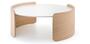 Pedrali Parenthesis Couchtisch-Ø73 cm, H:30 cm-RS-Eichenholz Eiche-CFP_BI-Kompaktplatte Weiss