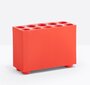 Pedrali BRICK Schirmständer-10 Löcher-AR-Polyethylen Rot