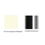 Pedrali Kuadra 1102 Barhocker-AV-Tecnopolymer Elfenbein-CR-Stahl Verchromt