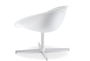 Pedrali Gliss 360 Lounge Drehstuhl-BI-Tecnopolymer Weiss-BI100-Aluminium Weiss
