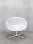 Pedrali Gliss 360 Lounge Drehstuhl-BI-Tecnopolymer Weiss-BI100-Aluminium Weiss