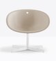Pedrali Gliss 360 Lounge Drehstuhl-SA-Tecnopolymer Sand-BI100-Aluminium Weiss