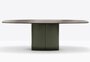 Pedrali Aero TAE Tisch-L 220 x T 106 cm-NERO Schwarz Stahl-FUM Grau Glasplatte