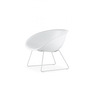 Pedrali Gliss 340 Lounge Kufenstuhl-BI-Tecnopolymer Weiss-PC-Stahl Weiss