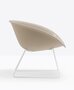Pedrali Gliss 340 Lounge Kufenstuhl-SA-Tecnopolymer Sand-PC-Stahl Weiss