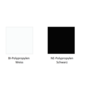 Pedrali Babila 2735-BI-Polypropylen Weiss-NE-Polypropylen Schwarz