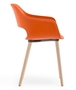 Pedrali Babila 2755-FR-Eschenholz Esche weiss-AR-Polypropylen Orange