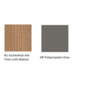 Pedrali Babila 2755-N1-Eschenholz Ash Tinto Licht Walnut-GR-Polypropylen Grau