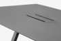 Pedrali ARK Arki-Table mit canalina-NERO-Stahl Schwarz-FNP_NE-Fenixplatte Schwarz anti-fingerprint finish