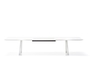 Pedrali ARK Arki-Table mit canalina-BI100-Stahl Weiss-CFC_BI-Kompaktplatte Weiss