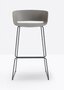 Pedrali Babila 2748 Barhocker-GR-Polypropylen Grau / CR-Stahl Chrom