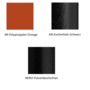 Pedrali Babila 2757 Barhocker-AN-Eschenholz Schwarz-AR-Polypropylen Orange-NERO-Pulverbeschichtet