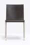 Pedrali Kuadra XL 2411 Stuhl-W-Eichenholz Wenge-CR-Stahl Verchromt