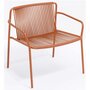 Pedrali Tribeca 3669 Lounge Sessel-RO400E-Stahl Rot