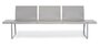 Pedrali Plural Bänke-3-Sitzer-BE-Polypropylen Beige-CR-Aluminium Verchromt
