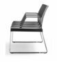 Pedrali Plural Bänke-3-Sitzer-NE-Polypropylen Schwarz-CR-Aluminium Verchromt