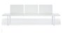 Pedrali Plural Bänke-3-Sitzer-BI-Polypropylen Weiß-CR-Aluminium Verchromt
