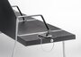 Pedrali Plural Bänke-3-Sitzer-NE-Polypropylen Schwarz-CR-Aluminium Verchromt