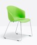 Pedrali Grace 411 Stuhl-CR-Stahl Verchromt-VE-Polypropylen Grün