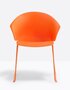 Pedrali Grace 411 Stuhl-AR200-Stahl Orange-AR-Polypropylen Orange
