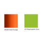 Pedrali Grace 411 Stuhl-AR200-Stahl Orange-VE-Polypropylen Grün