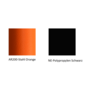 Pedrali Grace 411 Stuhl-AR200-Stahl Orange-NE-Polypropylen Schwarz