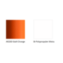 Pedrali Grace 411 Stuhl-AR200-Stahl Orange-BI-Polypropylen Weiss