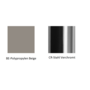 Pedrali Tweet 895 Armlehnenstuhl-BE-Polypropylen Beige-CR-Stahl Verchromt