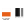 Pedrali Tweet 895 Armlehnenstuhl-BI-AF-Polypropylen Orange Weiss-CR-Stahl Verchromt