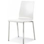 Pedrali Kuadra 1101 Stuhl-BI-Tecnopolymer Weiss-CR-Stahl Verchromt