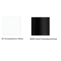 Pedrali Kuadra 1101 Stuhl-BI-Tecnopolymer Weiss-NERO-Stahl Pulverbeschichtet