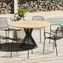 Jan Kurtz Moro Gartentisch ⌀140cm - Schwarz - Recyceltes Teak