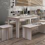 Tojo Tisch Bank & Hocker Set