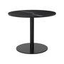 GUBI 1.0 Lounge Table Round Diameter 80 - Black Marquina Marble - Black Base 