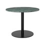 GUBI 1.0 Lounge Table Round Diameter 80 - Green Guatemala Marble - Black Base