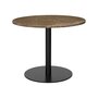 GUBI 1.0 Lounge Table Round Diameter 80 - Marble Brown Top - Black Base